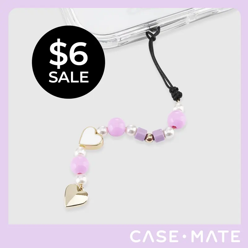 Case-Mate Mini Bracelets Phone Charm - Looped Cute Phone Accessory with Personal Tag, Adds Flair to Mobile Decoration & Casual Straps, Bracelets Phone Charms, Phone Decoration
