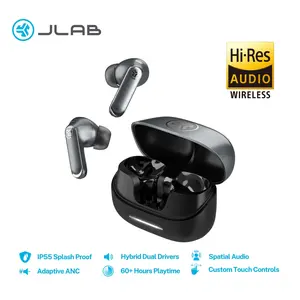 JLab Epic Pods ANC True Wireless Earbuds with Adaptive Noise Cancelling, Hi-Res Audio, IP55 Splashproof, 60+ Hr Playtime, Wireless Charging, Bluetooth 6.1, iOS & Android Compatible