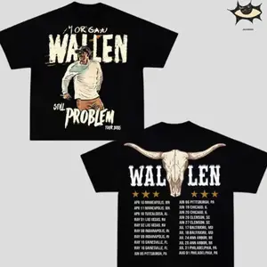 M. Wallen Still The Problem Tour 2026 I'm The Problem Album Men's Oversized Cotton T-Shirt, The Wallenteers Hoodie Sweater T-Shirt , Vintage Music Merch Sweatshirt Hoodie T-Shirt, Retro 90s Country Style, New Album Perfect Gift For Fans F9I
