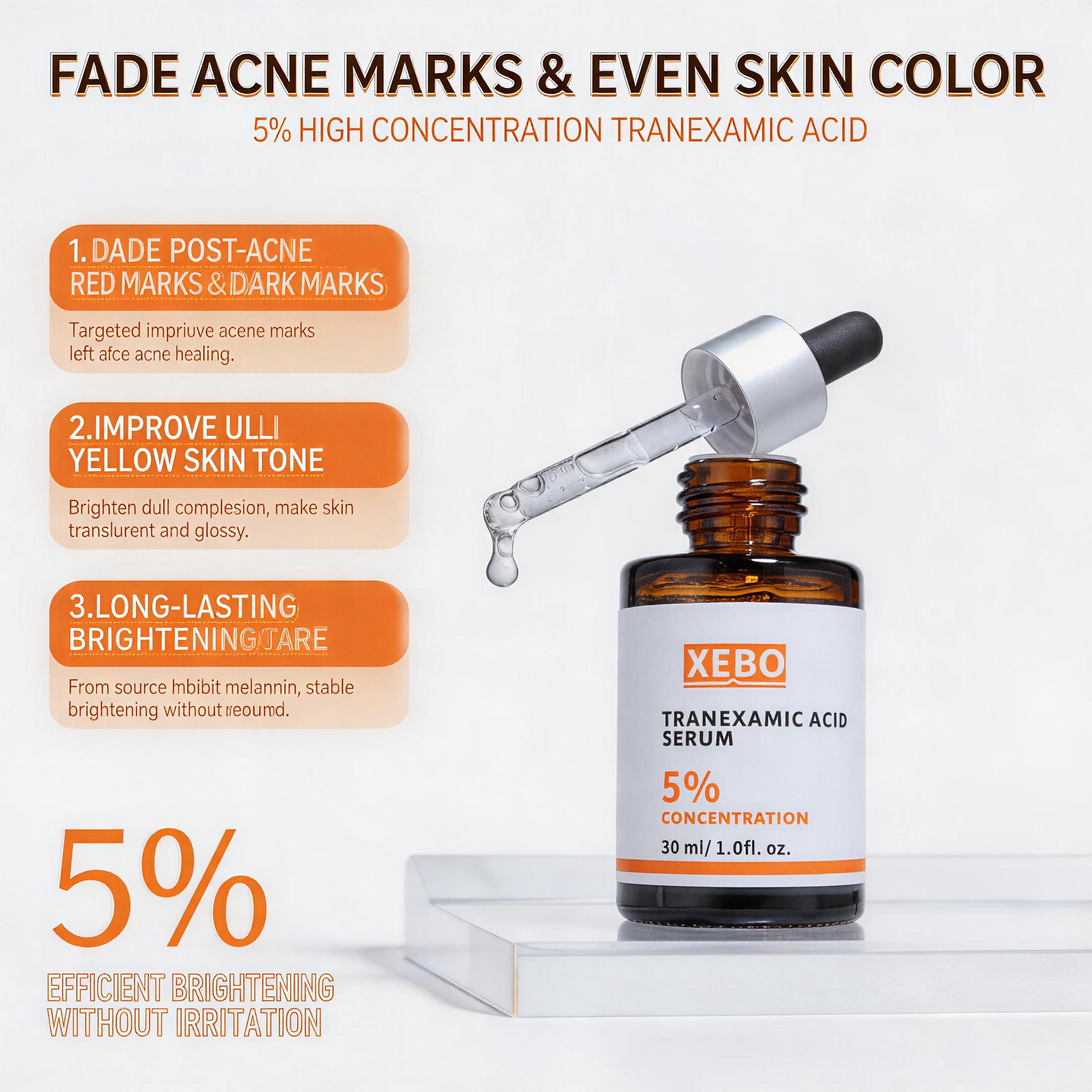 【Best Selling Limited】XEBO 5% Tranexamic Acid Serum, Skincare, ,Dark Spot Care Line