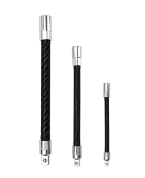 Flexible Socket Extension Bar Set 3-Piece 1/2" 3/8" 1/4" Shaft Drive 10" 8" 6"-Spring-Loaded Detent Balls to Prevent Slipping, fathersdaygift