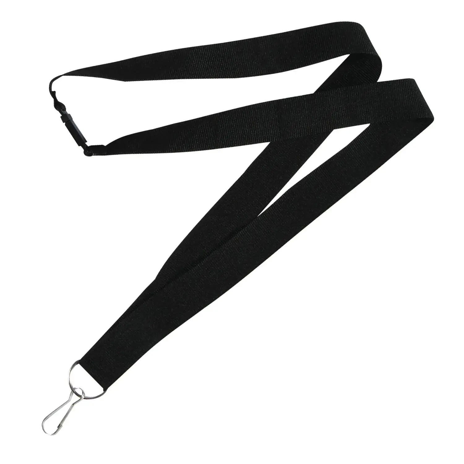 35" Black Nylon Lanyards with Breakaway Clasp - 12 Pc.