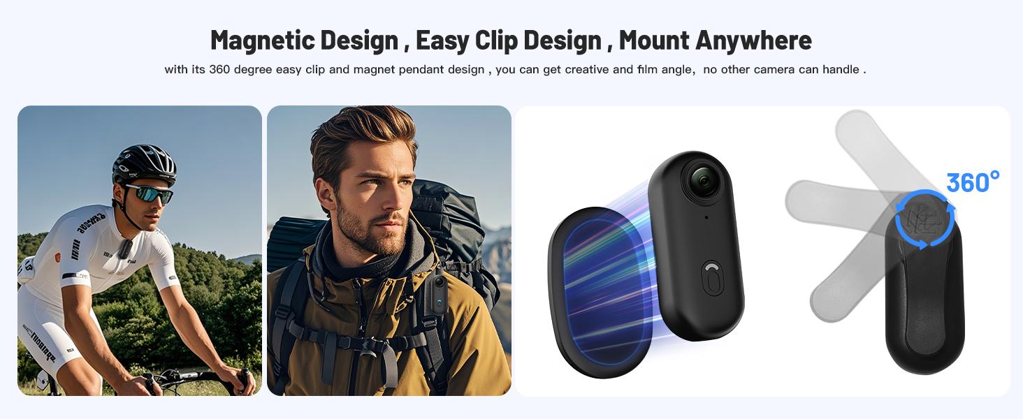 1080P Mini Action Camera, Pocket-Size Portable Sports Camera with 120° Wide Angle, Body Cam for Travel, Vlogging & Outdoor Use