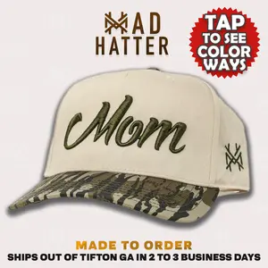 Mom MadHatter's Embroidered Snapback Adjustable (Up To A Size 8 Head) Premium Trucker Hat