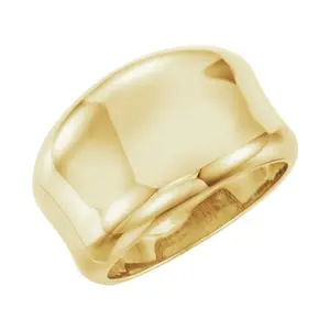 14k Yellow Gold Concave Ring