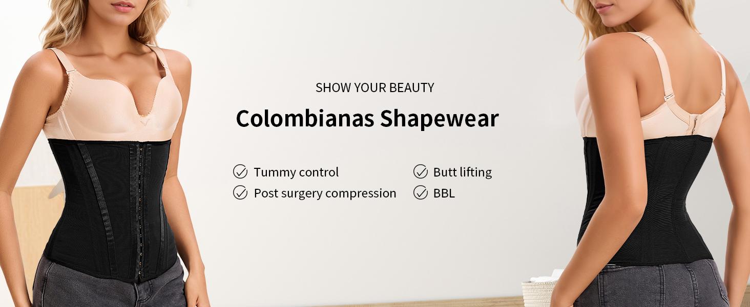 Waist Mesh Trainer Strapless for Women Fajas Colombian Corset Shapewear Tummy Waist with Extended Button Waist Mesh Trainer Strapless for Women Fajas Colombian Corset Shapewear Tummy Waist with Extended Button