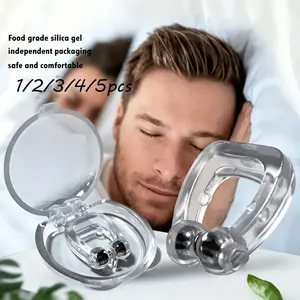 Anti Snoring Device, Silicone Nose Clip, Sleep Aids for Men & Women, Reduce Snoring, Enhance Sleep Quality, Comfortable Design