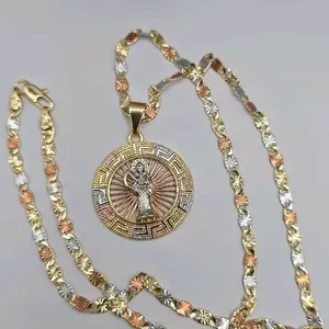 Hermosa cadena de la santa Muerte fashion style three colors Gold-plated fancy design nice gift jewelry designer