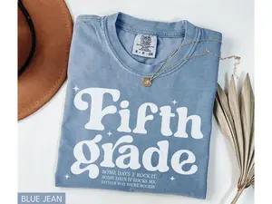 Comfort Colors® Fifth Grade Teacher Shirt, Retro Teacher Shirt, Teacher Team Shirt, 5th Grade Tee, Teaching Tshirts