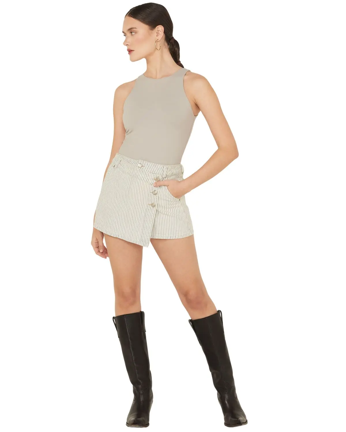 Free People Women's Women'S Wynne Railroad Mini Skirt - Ob2118174