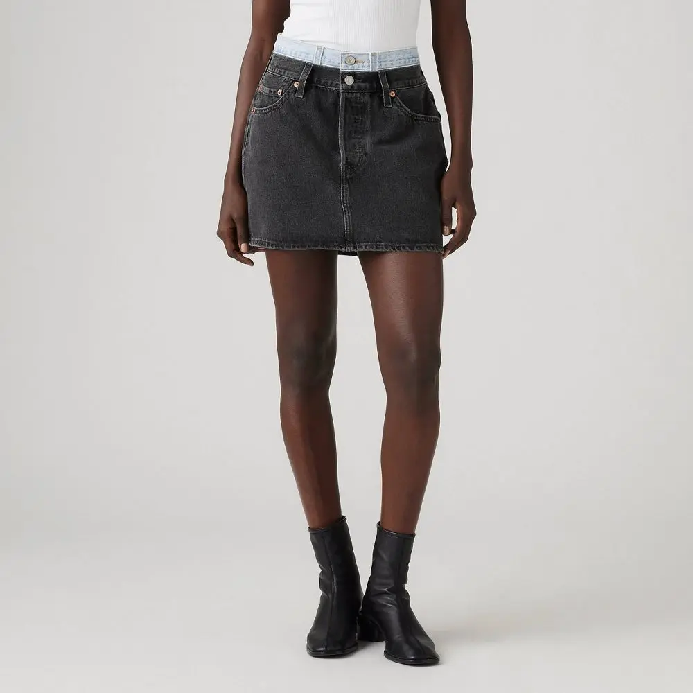 Levi's Women's Mini Icon Skirt with Double Waistband, Fabric, Garment, Essential