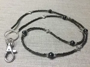 Black & Silver ID Badge Lanyard