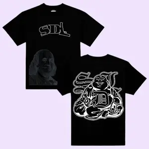 SDL Buddha Black/blue T-Shirt, Casual Wear, Men's and Women's Aesthetic T-Shirt, Graphic T-Shirt
