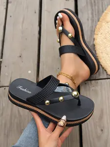 Women's summer beach platform flip-flop sandals with comfortable and soft soles, suitable for daily wear, vacations, and street style outfits, versatile and lightweight walking sandals for women, suitable for all seasons, Flatform