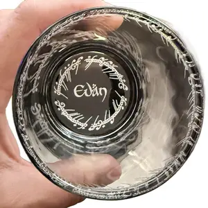 Lord of The Rings Whiskey Glass - Personalized with Elvish Script for Unique Gift