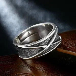 Retro Time Space Goku Black Ring Punk Gothic Open Ring For Men And Women Unisex Designer Jewelry Anime Lovers Gift Handmade Handmade Quality