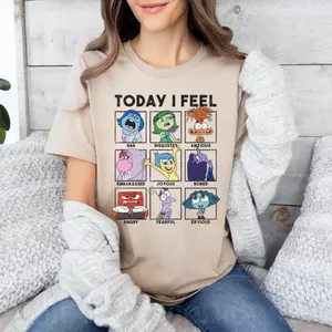 Today I Feel Characters Tee, Inside Out 2 T-shirt, Emotions Inside Out shirt, Inside Out 2