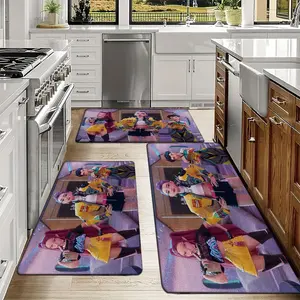 Huntress Group Trendy Anime Door Mat, Floor Mat, Kitchen Rug, Fan Gift, Polyester Carpet, Suitable for Living Room, Bedroom, Bathroom, Kitchen