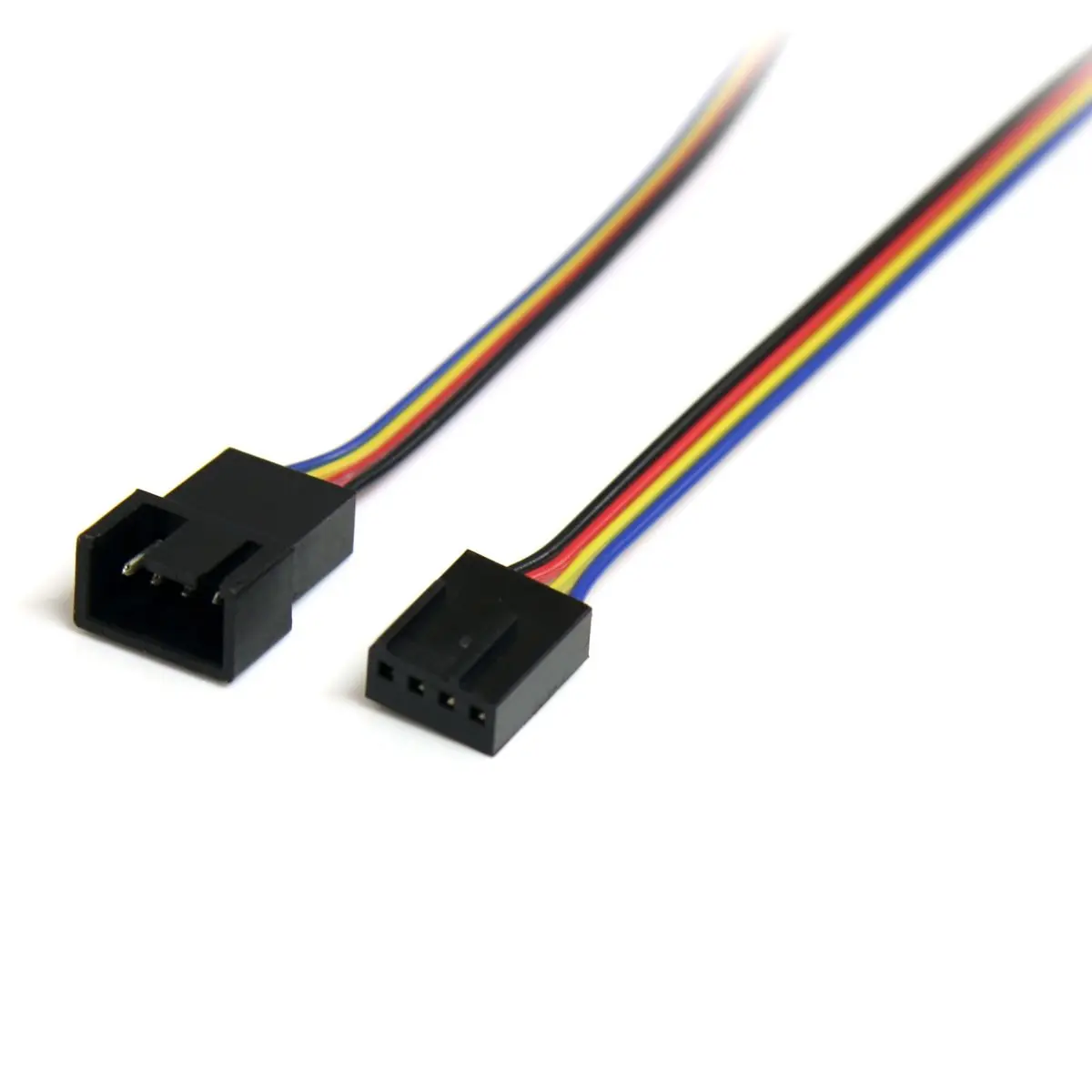 StarTech 12" 28 AWG Fan Power Extension Cable - 4 Pin PWM Molex Male to Female Connector, PC Fans Power Extender with PWM Support