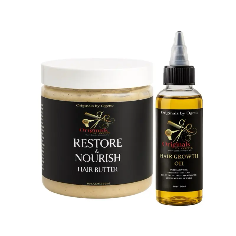 Bundle Deal: Restore and Nourish Hair Butter and Hair Growth Oil for Haircare - Comfort