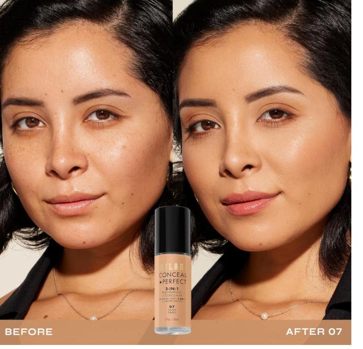 Milani Conceal + Perfect Liquid Foundation in Sand, 1 Fl. Oz.