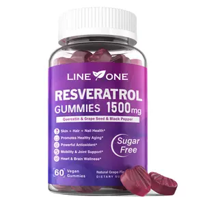 Resveratrol Supplement 1500mg - Resveratrol Gummies Supports NAD⁺, NMN & NMNH Synergy, with Quercetin, Grape Seed, Acai Berries Extracts for Antioxidant, Healthy Aging & longevity, Skin,