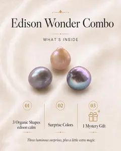 EDISON WONDER COMBO (3 Organic Shape Edison Pearls + 1 Gift)
