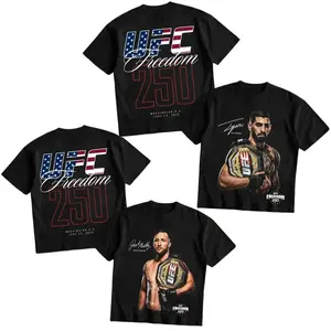 UFC 250 Years Freedom Justin Gaethje vs Ilia Topuria Shirt, UFC Fighters T Shirt MMA Fan, UFC MMA Shirt, UFC Champions Sports Shirt, Gift for Him