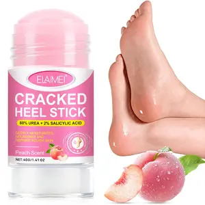 40g Peach Flavor Scent Foot & Hand Cream Stick, 1 Count Deep Moisturizing Exfoliating Hand Cream, Hand Lotion for Dry Cracked Hands, Body Lotion for Women and Men