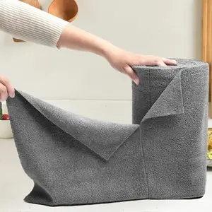 25 X25CM-1Roll Reusable Cleaning Wipe Household Kitchen Cloth Microfiber Towel Rolls Dish Rags Wash Paper Towel Replacement