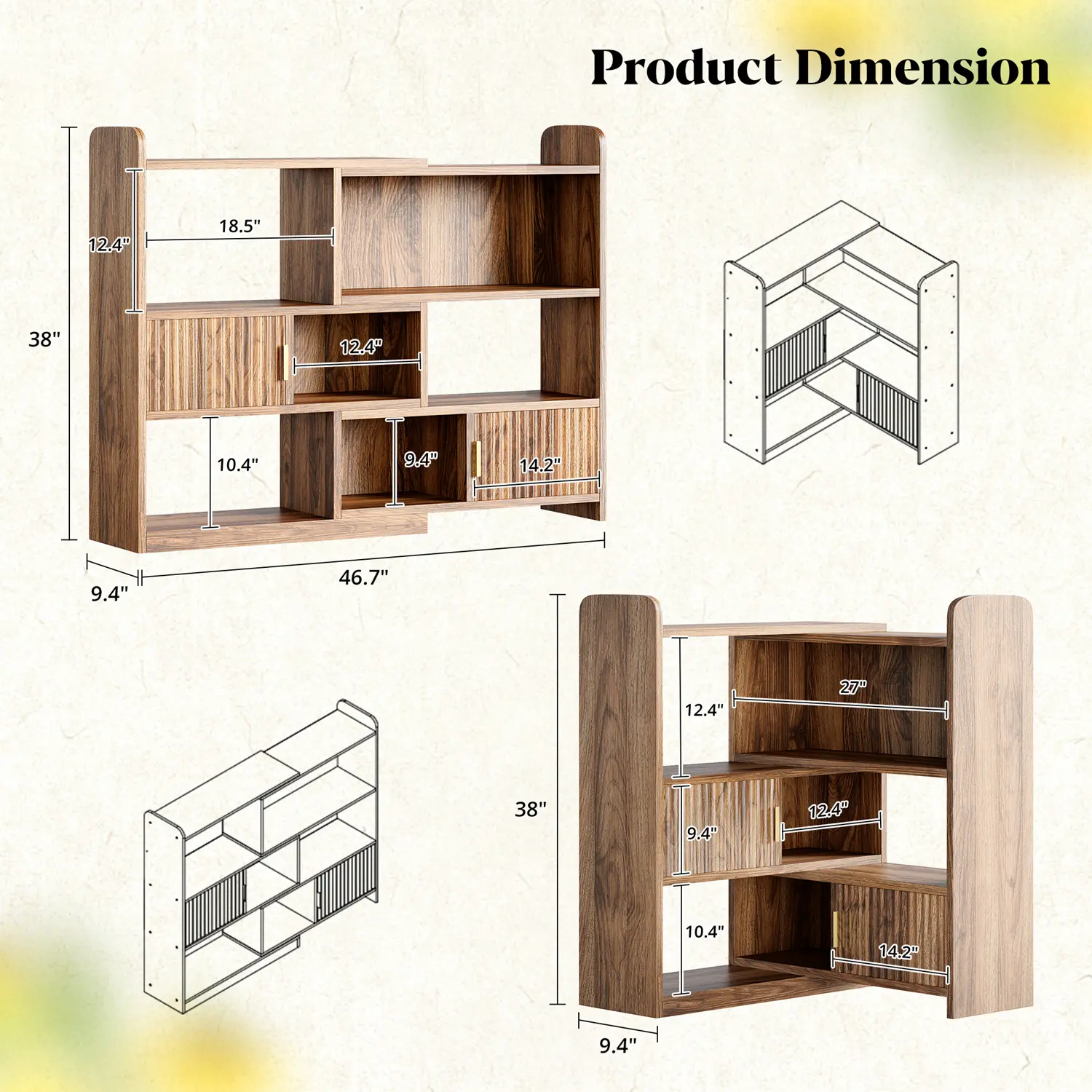 Brown 4-Tier S