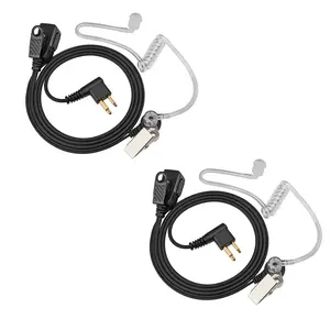 YNIBST 2-Pin for Motorola Radios CP200D CP200 CP185 CP100D CLS1410 CLS1110 BPR40 BPR40D RMU2040 Radio，Walkie  Talkie Earpiece with Clear Acoustic Tube In-Ear Headset FBI Style Compatible with Police Security and Law Enforcement Use(2 Pack)