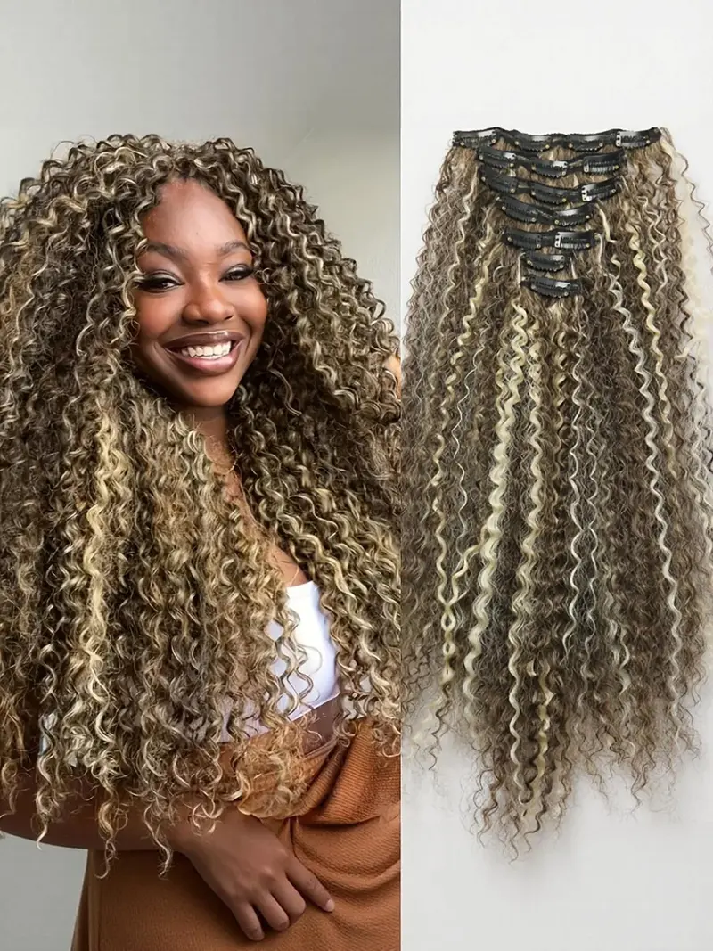 20 inch clip in hair extension - TikTok Shop display picture 1