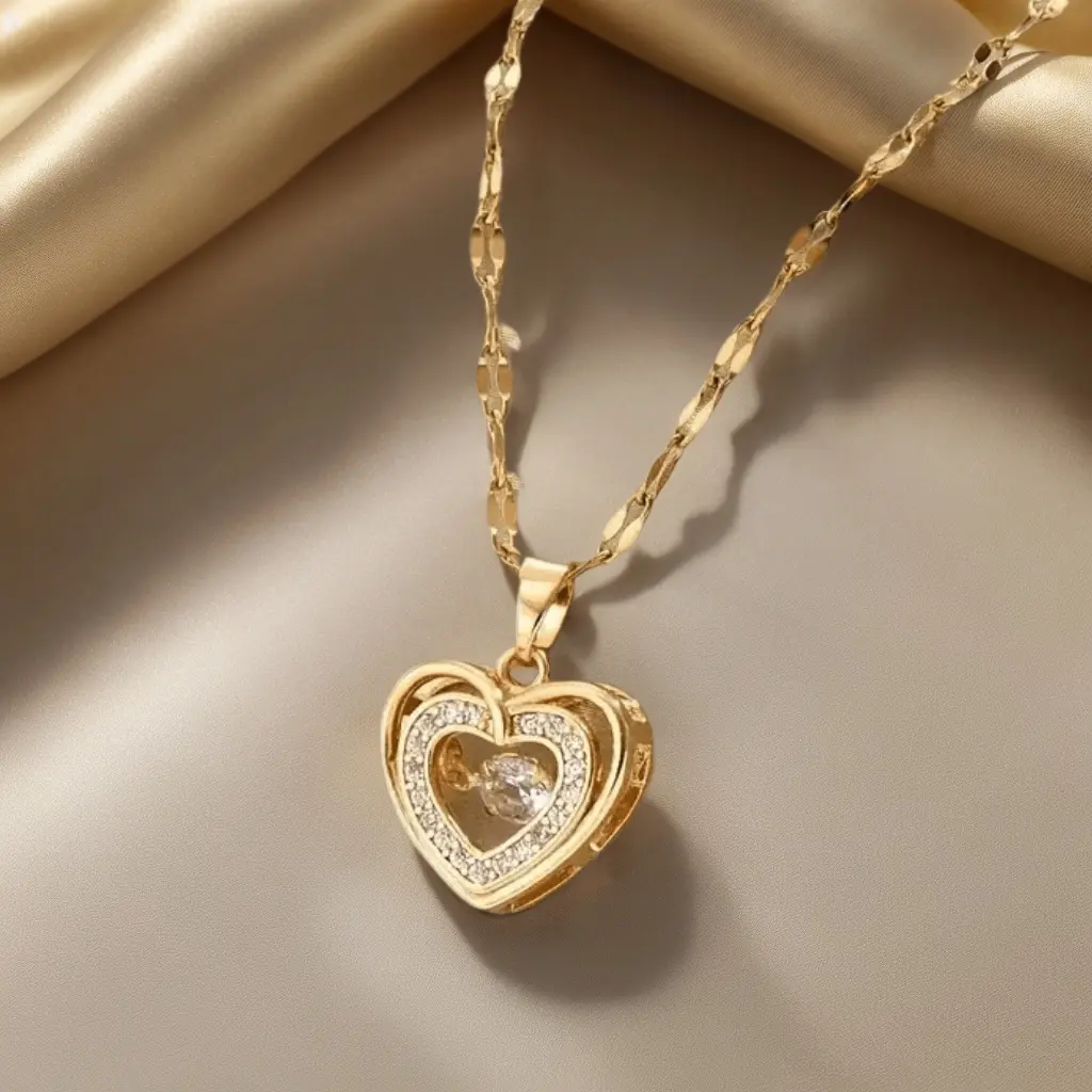 Heart-Shaped Stylish Pendant Necklace - Personalized, Exquisite Costume Fashion Jewelry Accessory