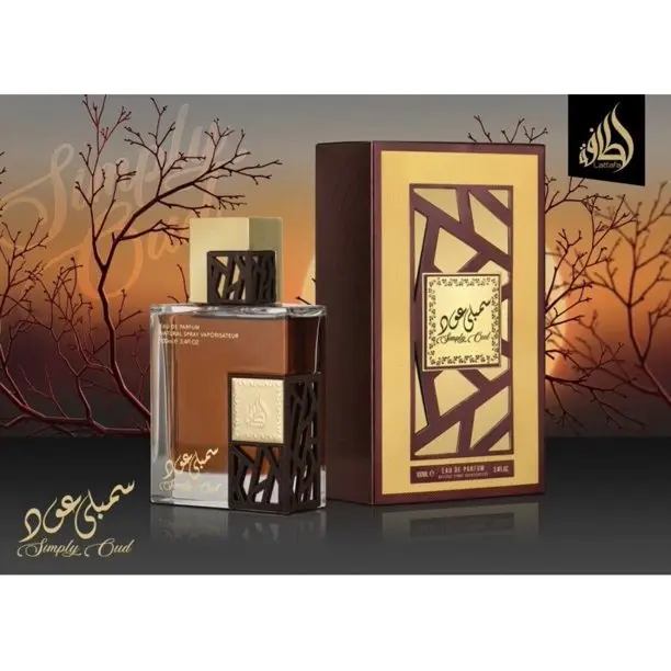 Lattafa Simply Oud EDP 100ML 3.4 oz Deep Woody Long Lasting Unisex Fragrance with Warm Spices & Smoky Woods Notes