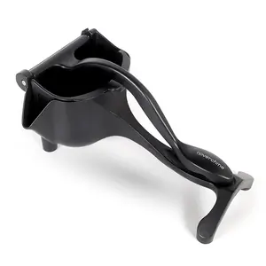 Lemon Sqeeuzer Handheld Manual Juicer - Citrus Press Squeezer for Fresh Orange, Lemon, Lime, Pomegranate Juice - Durable Heavy Duty Aluminum Alloy Lemon Squeezer in Stylish Matte Black