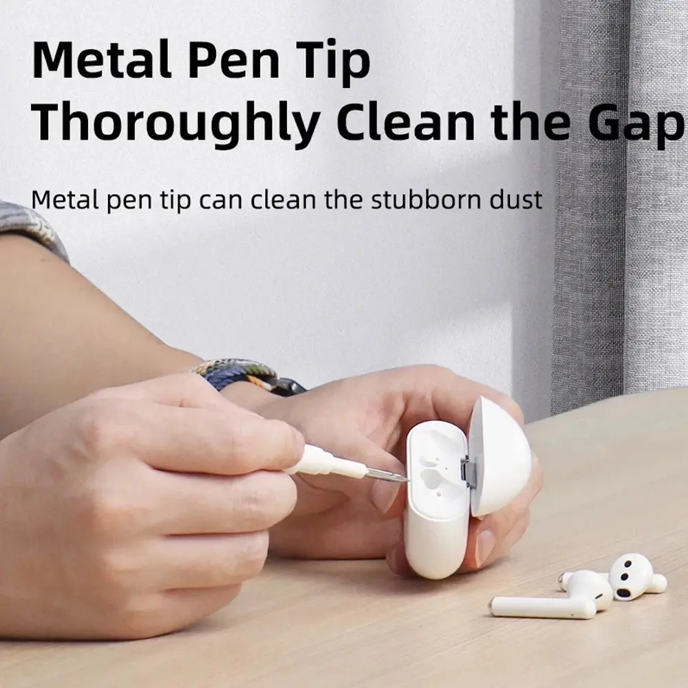 Bluetooth Earbuds Cleaning Kit for AirPods Pro 1/2/3, Samsung, Xiaomi, Huawei – Case Cleaner Pen Brush Tool Headphone Headset Audio