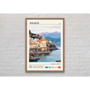 Real Photo Amalfi Print Wall Art Poster Decor Italy