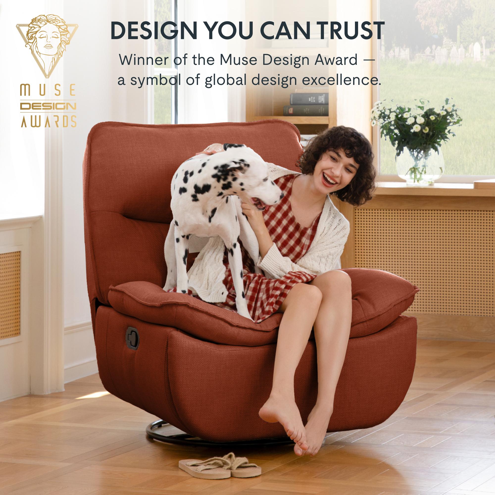 【Valentine Day Sale】FLEXISPOT Swivel Rocker Recliner Chair, Oversized Armless Lounge Sofa for Cross-Legged Sitting, Faux Leather Nursery Glider with Hidden Storage, 270° Swivel & Heavy Duty Support for Living Room Office, Pet Friendly & Easy Clean 【Valentine Day Sale】FLEXISPOT Swivel Rocker Recliner Chair, Oversized Armless Lounge Sofa for Cross-Legged Sitting, Faux Leather Nursery Glider with Hidden Storage, 270° Swivel & Heavy Duty Support for Living Room Office, Pet Friendly & Easy Clean