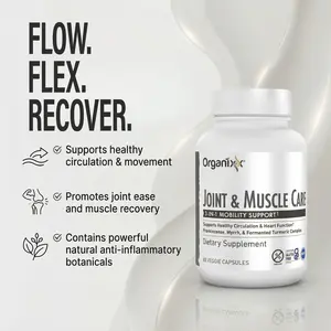 Organixx Joint & Muscle Care Organic Turmeric Supplement, 3-in-1 Frankincense, Turmeric and Myrrh Joint Health & Joint Support Supplement Body Care Capsules, Supports Swelling, Tension, 60 Capsules