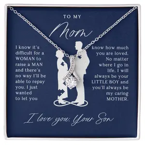 To My Mom Gift From Son, Mother's Day Gift From Son, To My Mom Necklace