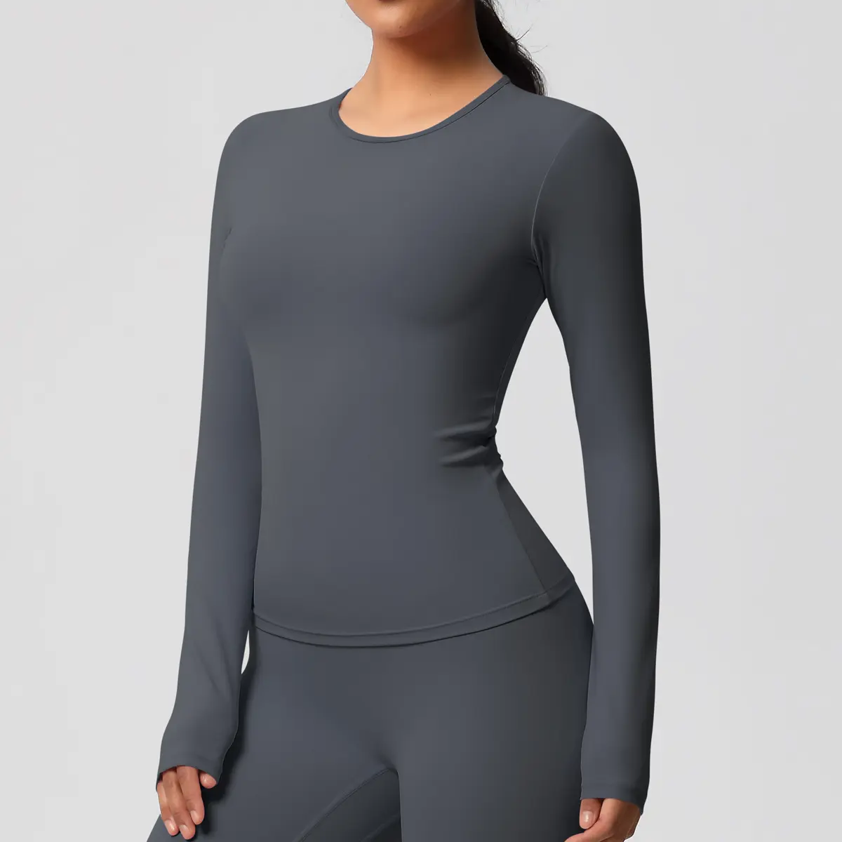 7102 long sleeved graphite gray