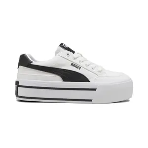PUMA Womens Court Classic Vulc Platform Sneakers Shoes Casual - White