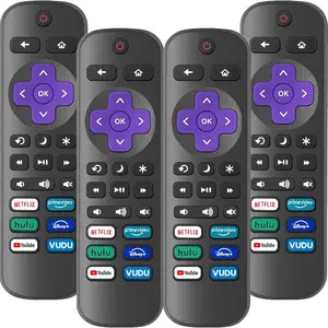 4 Pack Replacement Remote Control Only for Roku TV, Compatible with All TCL Roku/Hisense Roku/Onn Roku/Sharp/Philips Roku (Not for Roku Stick, Box or Speaker)