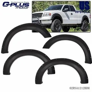 TEXTURED POCKET RIVER STYLE BOLT on FENDER FLARES 4PCS FIT FOR 2004-08 FORD F150