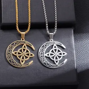 light personality versatile retro Celtic witch knot hollow pendant men's and women's street fashion necklace jewelry girl gifts