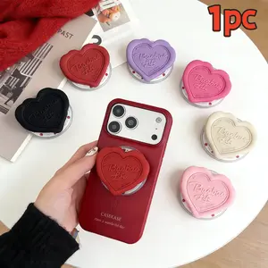 Carved Heart Shape Magnetic Phone Stand, Extensible Foldable Smartphone Holder, Unique Design, Stable Installation, Compatible with Smartphones