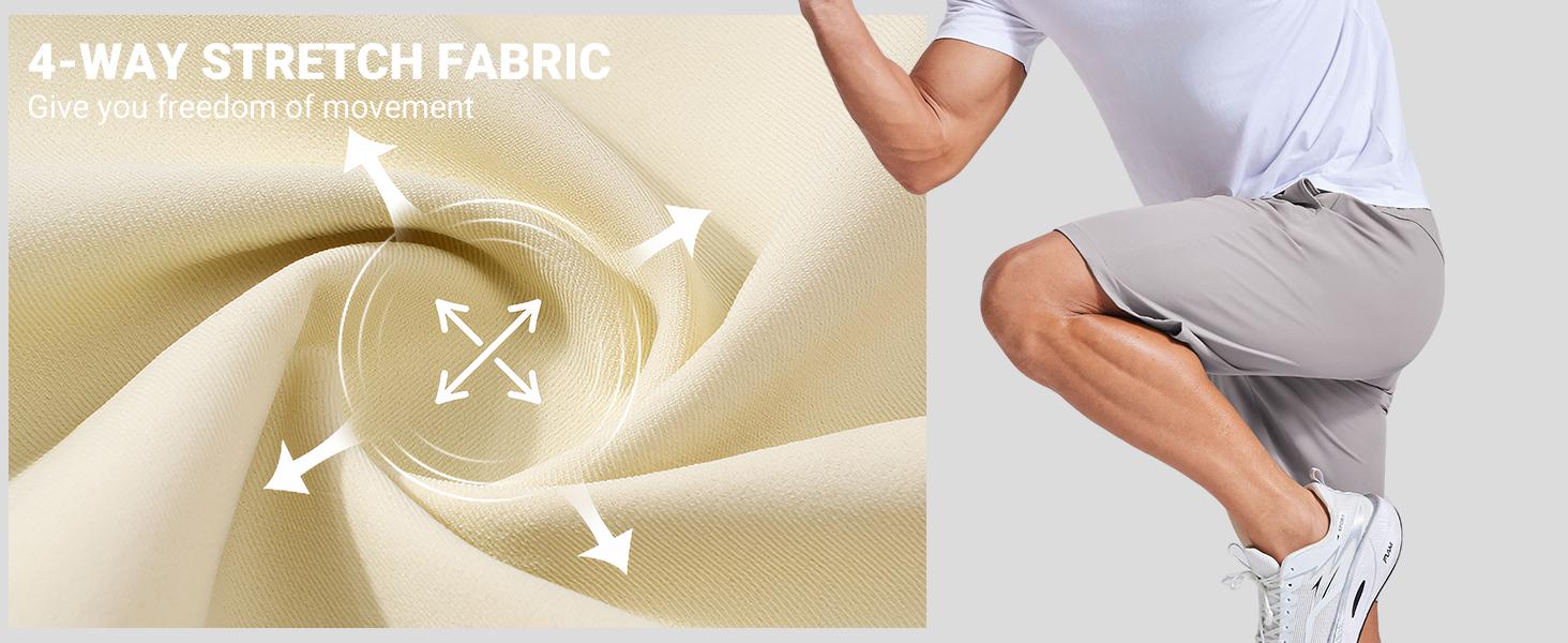 COOFANDY Men's Casual Golf Shorts 9" Lightweight Stretch Quick-Dry Shorts for Hiking Work with 4 Pockets COOFANDY Men's Casual Golf Shorts 9" Lightweight Stretch Quick-Dry Shorts for Hiking Work with 4 Pockets