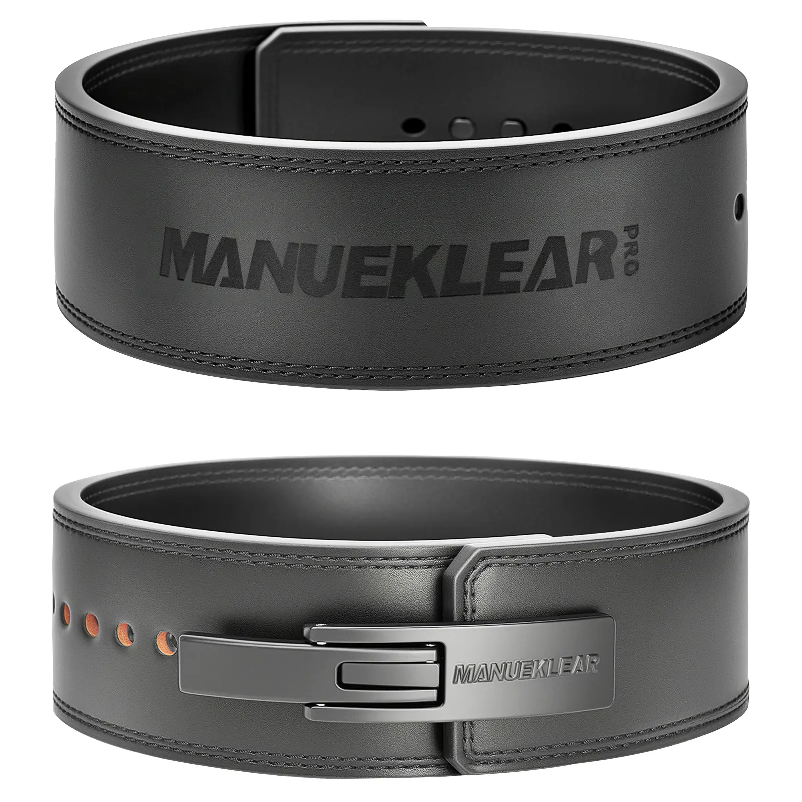 MANUEKLEAR 10mm Thick & 4inch Wide Weight Lifting Belt Lever, Lever Belt Weightlifting for Men and Women, Powerlifting Lever Gym Belt for Squat Deadlift Workout