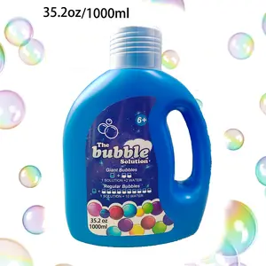 Bubble Solution Refills 35.2 OZ Concentrate for Bubble Machine Gun Wands Giant Bubbles Solution Utensils Safe & Vibrant Colors Party Must Have